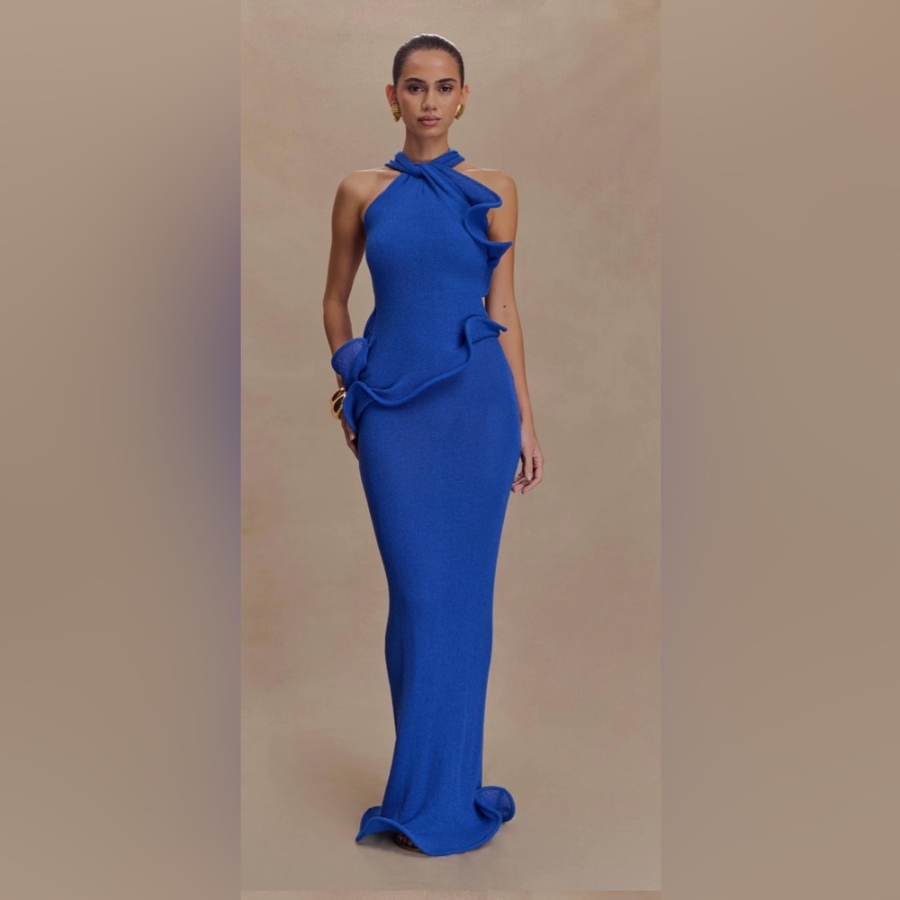 Elegant Blue Women's Dress